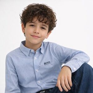 Hugo Boss boy’s  Long Sleeve Dress Shirt - size 8 ( height 126 cm)